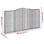 vidaXL Cesti Gabbioni ad Arco 5 pz 400x30x200/220 cm Ferro Zincato vidaXL Cesti Gabbioni ad Arco 5 pz 400x30x200/220 cm Ferro Zincato