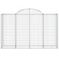vidaXL Cesti Gabbioni ad Arco 9 pz 200x50x120/140 cm Ferro Zincato vidaXL Cesti Gabbioni ad Arco 9 pz 200x50x120/140 cm Ferro Zincato