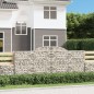 vidaXL Cesti Gabbioni ad Arco 3 pz 300x50x120/140 cm Ferro Zincato vidaXL Cesti Gabbioni ad Arco 3 pz 300x50x120/140 cm Ferro Zincato