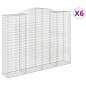 vidaXL Cesti Gabbioni ad Arco 6 pz 300x50x220/240 cm Ferro Zincato vidaXL Cesti Gabbioni ad Arco 6 pz 300x50x220/240 cm Ferro Zincato