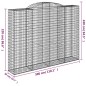 vidaXL Cesti Gabbioni ad Arco 6 pz 300x50x220/240 cm Ferro Zincato vidaXL Cesti Gabbioni ad Arco 6 pz 300x50x220/240 cm Ferro Zincato