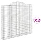 vidaXL Cesti Gabbioni ad Arco 2 pz 200x30x180/200 cm Ferro Zincato vidaXL Cesti Gabbioni ad Arco 2 pz 200x30x180/200 cm Ferro Zincato