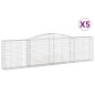 vidaXL Cesti Gabbioni ad Arco 5 pz 400x30x100/120 cm Ferro Zincato vidaXL Cesti Gabbioni ad Arco 5 pz 400x30x100/120 cm Ferro Zincato