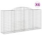 vidaXL Cesti Gabbioni ad Arco 6 pz 300x50x140/160 cm Ferro Zincato vidaXL Cesti Gabbioni ad Arco 6 pz 300x50x140/160 cm Ferro Zincato