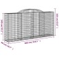 vidaXL Cesti Gabbioni ad Arco 6 pz 300x50x140/160 cm Ferro Zincato vidaXL Cesti Gabbioni ad Arco 6 pz 300x50x140/160 cm Ferro Zincato