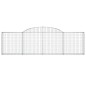 vidaXL Cesti Gabbioni ad Arco 20 pz 300x30x80/100 cm Ferro Zincato vidaXL Cesti Gabbioni ad Arco 20 pz 300x30x80/100 cm Ferro Zincato