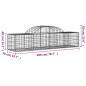 vidaXL Cesti Gabbioni ad Arco 8 pz 200x50x40/60 cm Ferro Zincato vidaXL Cesti Gabbioni ad Arco 8 pz 200x50x40/60 cm Ferro Zincato