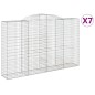vidaXL Cesti Gabbioni ad Arco 7 pz 300x50x180/200 cm Ferro Zincato vidaXL Cesti Gabbioni ad Arco 7 pz 300x50x180/200 cm Ferro Zincato