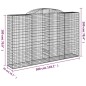 vidaXL Cesti Gabbioni ad Arco 7 pz 300x50x180/200 cm Ferro Zincato vidaXL Cesti Gabbioni ad Arco 7 pz 300x50x180/200 cm Ferro Zincato