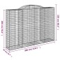 vidaXL Cesti Gabbioni ad Arco 2 pz 300x50x200/220 cm Ferro Zincato vidaXL Cesti Gabbioni ad Arco 2 pz 300x50x200/220 cm Ferro Zincato