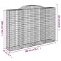vidaXL Cesti Gabbioni ad Arco 5 pz 300x50x200/220 cm Ferro Zincato vidaXL Cesti Gabbioni ad Arco 5 pz 300x50x200/220 cm Ferro Zincato
