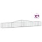 vidaXL Cesti Gabbioni ad Arco 7 pz 400x50x40/60 cm Ferro Zincato vidaXL Cesti Gabbioni ad Arco 7 pz 400x50x40/60 cm Ferro Zincato