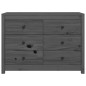 Armadietto Miele Grigio 100x40x72 cm in Legno Massello di Pino Armadietto Miele Grigio 100x40x72 cm in Legno Massello di Pino
