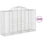 vidaXL Cesti Gabbioni ad Arco 20 pz 200x50x120/140 cm Ferro Zincato vidaXL Cesti Gabbioni ad Arco 20 pz 200x50x120/140 cm Ferro Zincato