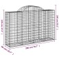 vidaXL Cesti Gabbioni ad Arco 20 pz 200x50x120/140 cm Ferro Zincato vidaXL Cesti Gabbioni ad Arco 20 pz 200x50x120/140 cm Ferro Zincato