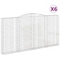vidaXL Cesti Gabbioni ad Arco 6 pz 400x30x200/220 cm Ferro Zincato vidaXL Cesti Gabbioni ad Arco 6 pz 400x30x200/220 cm Ferro Zincato