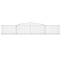 vidaXL Cesti Gabbioni ad Arco 7 pz 400x50x60/80 cm Ferro Zincato