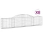 vidaXL Cesti Gabbioni ad Arco 8 pz 300x30x60/80 cm Ferro Zincato vidaXL Cesti Gabbioni ad Arco 8 pz 300x30x60/80 cm Ferro Zincato