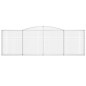 vidaXL Cesti Gabbioni ad Arco 6 pz 400x30x120/140 cm Ferro Zincato vidaXL Cesti Gabbioni ad Arco 6 pz 400x30x120/140 cm Ferro Zincato