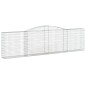 vidaXL Cesti Gabbioni ad Arco 9 pz 400x30x100/120 cm Ferro Zincato vidaXL Cesti Gabbioni ad Arco 9 pz 400x30x100/120 cm Ferro Zincato
