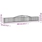 vidaXL Cesti Gabbioni ad Arco 4 pz 400x30x40/60 cm Ferro Zincato vidaXL Cesti Gabbioni ad Arco 4 pz 400x30x40/60 cm Ferro Zincato