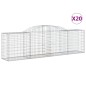 vidaXL Cesti Gabbioni ad Arco 20 pz 300x50x80/100 cm Ferro Zincato vidaXL Cesti Gabbioni ad Arco 20 pz 300x50x80/100 cm Ferro Zincato
