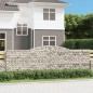 vidaXL Cesti Gabbioni ad Arco 5 pz 400x50x120/140 cm Ferro Zincato vidaXL Cesti Gabbioni ad Arco 5 pz 400x50x120/140 cm Ferro Zincato