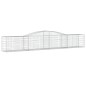 vidaXL Cesti Gabbioni ad Arco 9 pz 400x50x60/80 cm Ferro Zincato vidaXL Cesti Gabbioni ad Arco 9 pz 400x50x60/80 cm Ferro Zincato