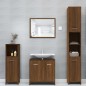 Armadietto Bagno Rovere Marrone 30x30x95cm in Legno Multistrato Armadietto Bagno Rovere Marrone 30x30x95cm in Legno Multistrato