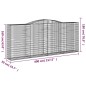 vidaXL Cesti Gabbioni ad Arco 5 pz 400x50x160/180 cm Ferro Zincato vidaXL Cesti Gabbioni ad Arco 5 pz 400x50x160/180 cm Ferro Zincato