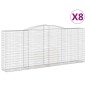 vidaXL Cesti Gabbioni ad Arco 8 pz 400x50x160/180 cm Ferro Zincato vidaXL Cesti Gabbioni ad Arco 8 pz 400x50x160/180 cm Ferro Zincato