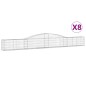 vidaXL Cesti Gabbioni ad Arco 8 pz 400x30x40/60 cm Ferro Zincato vidaXL Cesti Gabbioni ad Arco 8 pz 400x30x40/60 cm Ferro Zincato