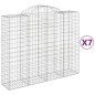 vidaXL Cesti Gabbioni ad Arco 7 pz 200x50x160/180 cm Ferro Zincato vidaXL Cesti Gabbioni ad Arco 7 pz 200x50x160/180 cm Ferro Zincato