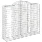 vidaXL Cesti Gabbioni ad Arco 7 pz 200x50x160/180 cm Ferro Zincato vidaXL Cesti Gabbioni ad Arco 7 pz 200x50x160/180 cm Ferro Zincato