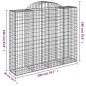 vidaXL Cesti Gabbioni ad Arco 7 pz 200x50x160/180 cm Ferro Zincato vidaXL Cesti Gabbioni ad Arco 7 pz 200x50x160/180 cm Ferro Zincato
