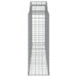 vidaXL Cesti Gabbioni ad Arco 5 pz 300x50x140/160 cm Ferro Zincato vidaXL Cesti Gabbioni ad Arco 5 pz 300x50x140/160 cm Ferro Zincato