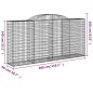 vidaXL Cesti Gabbioni ad Arco 5 pz 300x50x140/160 cm Ferro Zincato vidaXL Cesti Gabbioni ad Arco 5 pz 300x50x140/160 cm Ferro Zincato