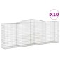 vidaXL Cesti Gabbioni ad Arco 10 pz 400x50x140/160 cm Ferro Zincato vidaXL Cesti Gabbioni ad Arco 10 pz 400x50x140/160 cm Ferro Zincato