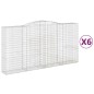 vidaXL Cesti Gabbioni ad Arco 6 pz 400x50x200/220 cm Ferro Zincato vidaXL Cesti Gabbioni ad Arco 6 pz 400x50x200/220 cm Ferro Zincato