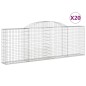 vidaXL Cesti Gabbioni ad Arco 20 pz 300x30x100/120 cm Ferro Zincato vidaXL Cesti Gabbioni ad Arco 20 pz 300x30x100/120 cm Ferro Zincato