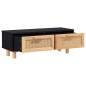 Tavolino Nero 80x40x30 cm Legno Multistrato e Massello di Pino Tavolino Nero 80x40x30 cm Legno Multistrato e Massello di Pino