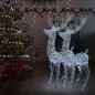 vidaXL Renne di Natale XXL in Acrilico 250 LED 2pz 180cm Bianco Freddo vidaXL Renne di Natale XXL in Acrilico 250 LED 2pz 180cm Bianco Freddo