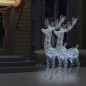 vidaXL Renne di Natale XXL in Acrilico 250 LED 2pz 180cm Bianco Freddo vidaXL Renne di Natale XXL in Acrilico 250 LED 2pz 180cm Bianco Freddo