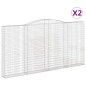vidaXL Cesti Gabbioni ad Arco 2 pz 400x30x200/220 cm Ferro Zincato vidaXL Cesti Gabbioni ad Arco 2 pz 400x30x200/220 cm Ferro Zincato