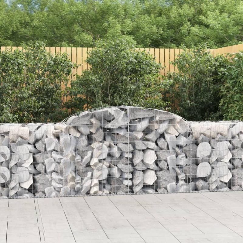 vidaXL Cesti Gabbioni ad Arco 30 pz 300x50x80/100 cm Ferro Zincato vidaXL Cesti Gabbioni ad Arco 30 pz 300x50x80/100 cm Ferro Zincato