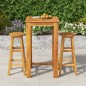 vidaXL Set da Bar da Giardino 3 pz in Legno Massello di Acacia vidaXL Set da Bar da Giardino 3 pz in Legno Massello di Acacia
