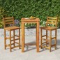 vidaXL Set da Bar da Giardino 3 pz in Legno Massello di Acacia vidaXL Set da Bar da Giardino 3 pz in Legno Massello di Acacia