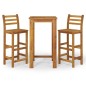 vidaXL Set da Bar da Giardino 3 pz in Legno Massello di Acacia vidaXL Set da Bar da Giardino 3 pz in Legno Massello di Acacia