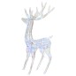 vidaXL Renne di Natale XXL in Acrilico 250 LED 3 pz 180 cm Multicolore
