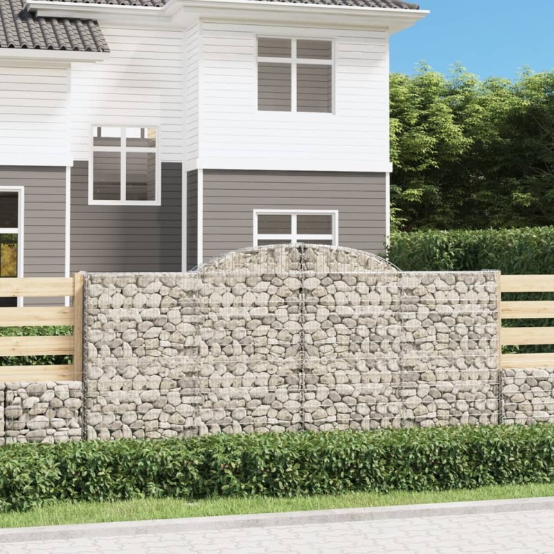 vidaXL Cesti Gabbioni ad Arco 7 pz 300x50x140/160 cm Ferro Zincato vidaXL Cesti Gabbioni ad Arco 7 pz 300x50x140/160 cm Ferro Zincato